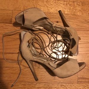 Blush INC Wrap Peep Toe Heels